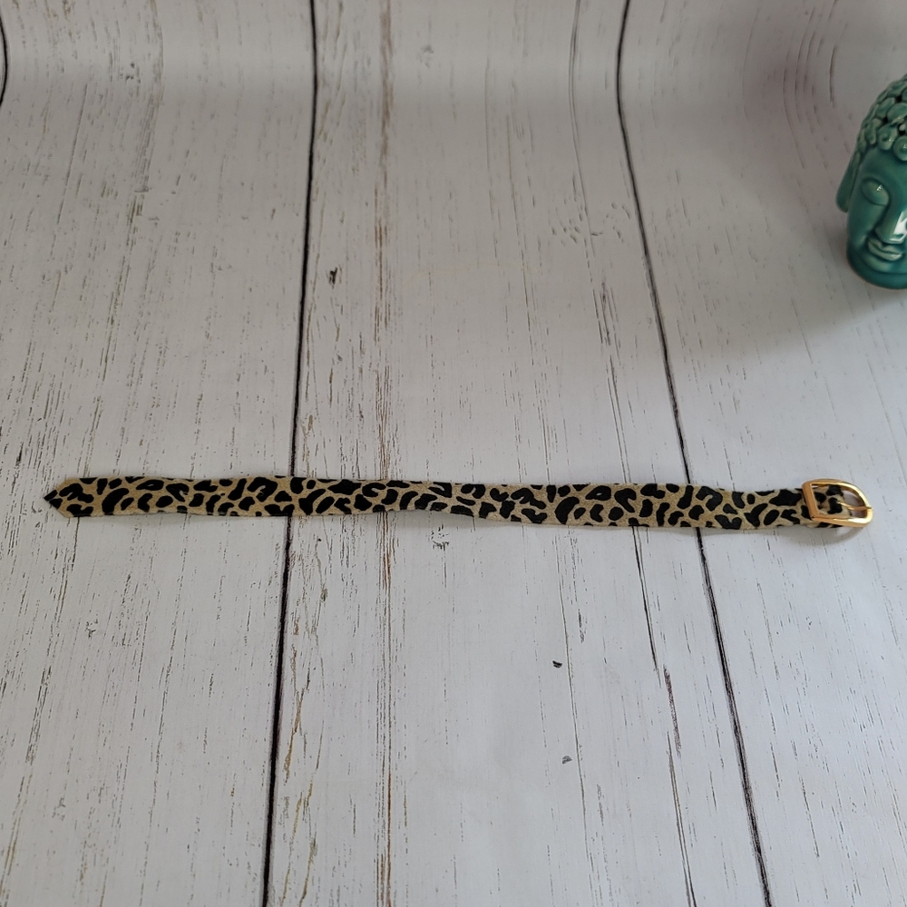 Leopard Print Vintage 80's 90's Velvety Choker Women's One Size 16"